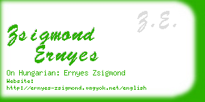 zsigmond ernyes business card